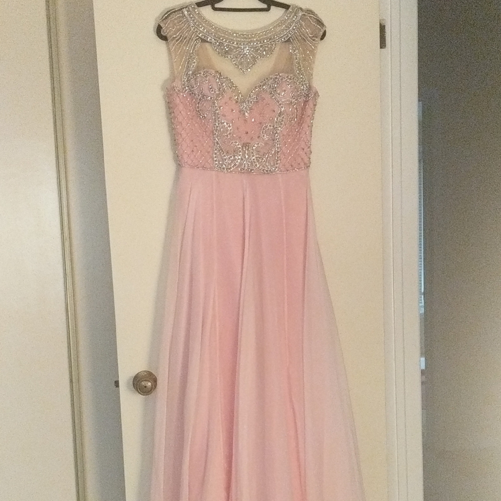 NWOT Jovani Pink Embellished Gown (10)